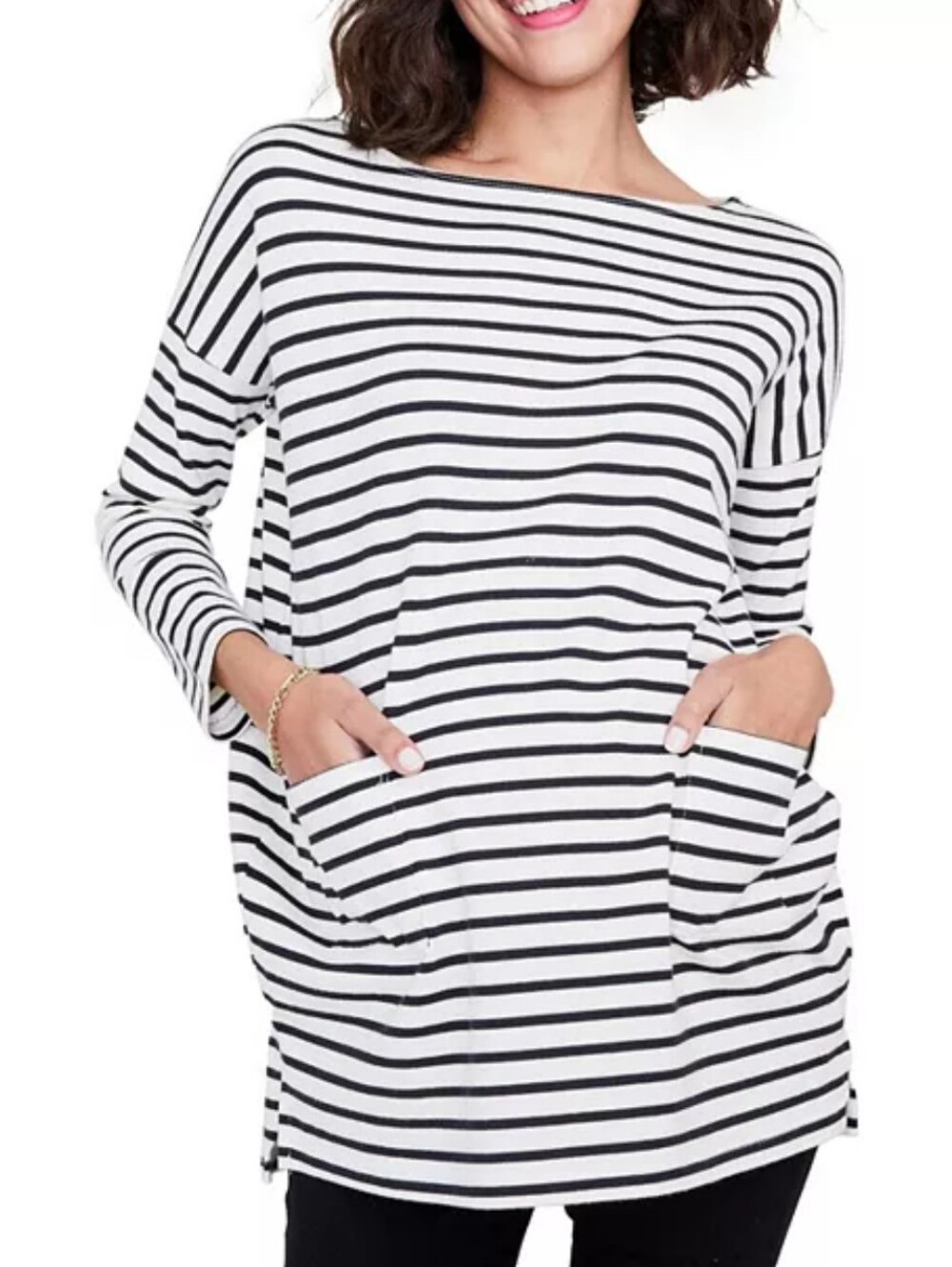 Hatch Maternity Bateau Long Sleeve Top Size Small